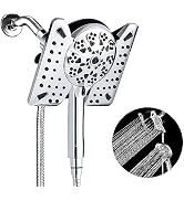 INAVAMZ 2-IN-1 Shower Heads with Handheld Spray Combo: 7.5 Inch Rainfall Shower Head & 10 Setting...
