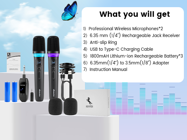 rechargeable wireless microphones
