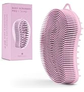 MainBasics Exfoliating Silicone Body Scrubber Pro 2-in-1 Shower Scrubber for Body Care, Silicone ...