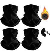 Finvizo Winter Neck Warmer Ski Face Mask: Neck Gaiter Mask Face Cover Balaclava Scarf