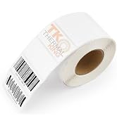 TK Thermal King 2" x 1" 1000 Blank Thermal Shipping Labels, White Perforated Strong Permanent Adh...