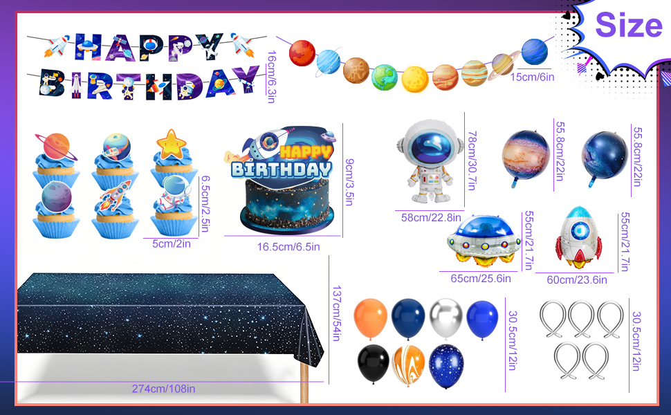 space party decorations