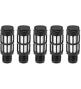 Quickun Plastic Exhaust Air Silencer, 1/4" Air Line Pneumatic Muffler Black Air Compressor Fittin...