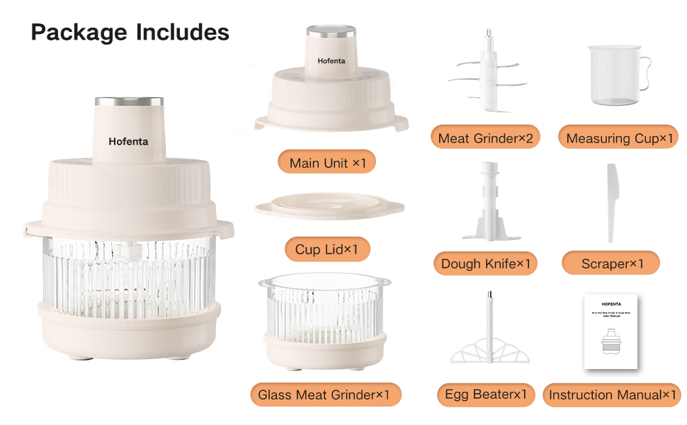Hofenta Food Processors, Electric Food Chopper