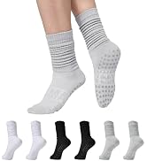 CoolMate Pilates Socks with Grips for Women, Yoga Socks, Crew Non Slip Women for Workout, Barre, ...