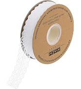 Cream White Lace Trim Ribbon 1.2 Inch Wide×50 Yards Fabric Vintage Pattern Roll Ribbons - Perfect...