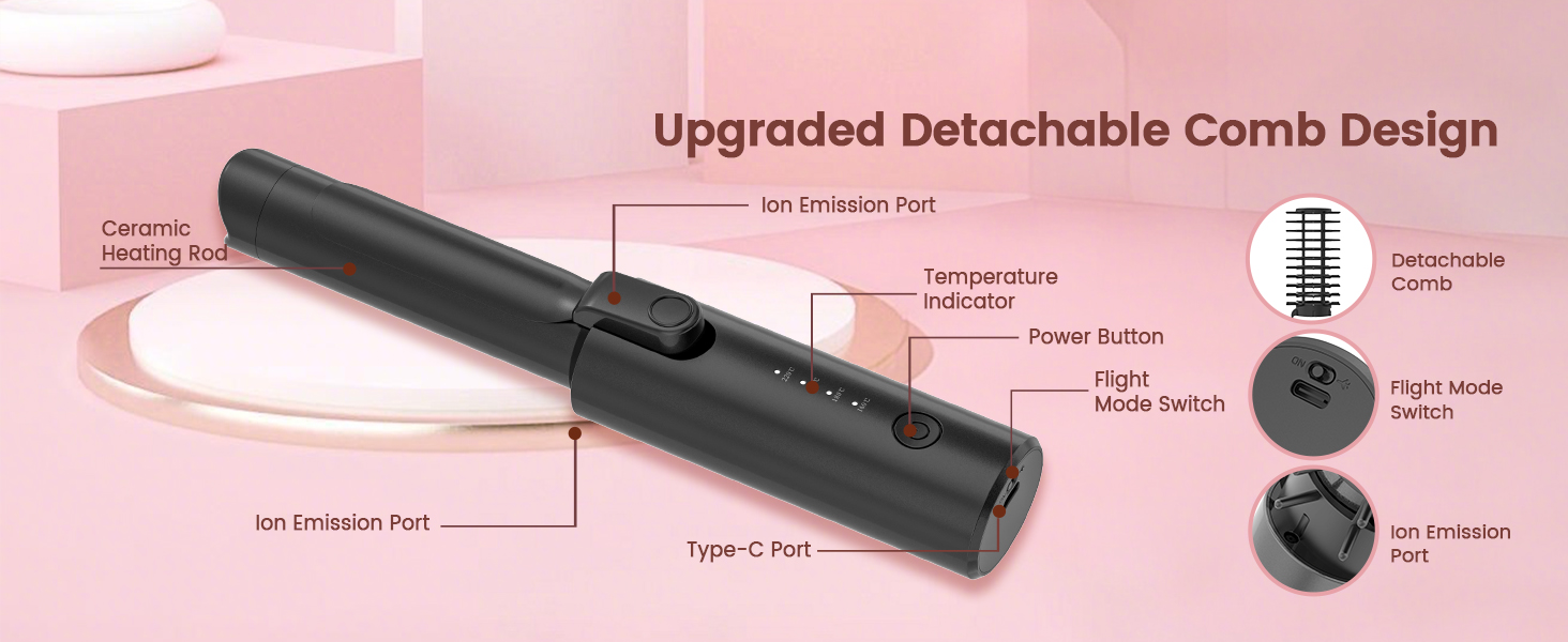 Mini Travel Hot Straightener Comb