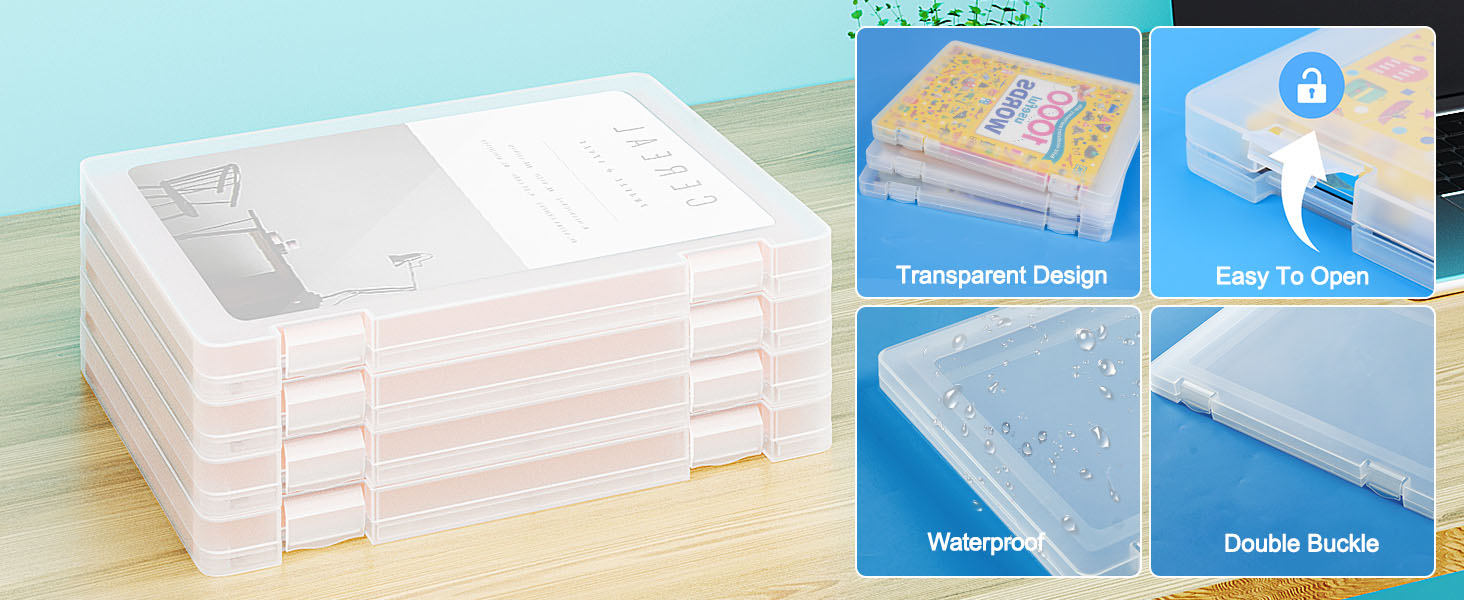 clear file box