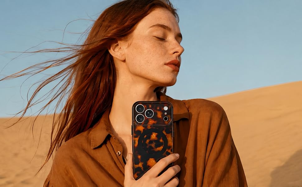 Sparkle Tortoise Shell Shockproof, Black
