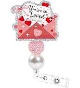 You are So Loved Retractable Badge Holder - Cosmisun Bible Verse ID Name Badge Holders with Allig...