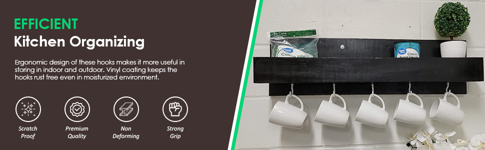 etoolia ceiling hooks is made with galvanized steel and vinyl coated