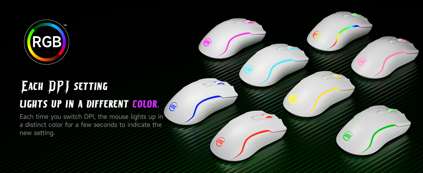 wired gaming mouse customizable RGB