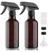 Hethyo Glass Spray Bottles 12oz Empty Spray Bottle Mist/Stream Spraying Small Refillable Containe...