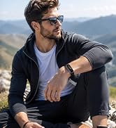 Man wearing a fitness tracker during an outdoor activity