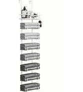 Hanging Towel Racks for Bathroom No Drill - Over The Door 8-Tier Bath Towel Storage Organizer for...