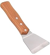 OSALADI 1pc Griddle Scraper Tool Wooden Handle Film Scraper for Teppanyaki and Hibachi Grills Eff...