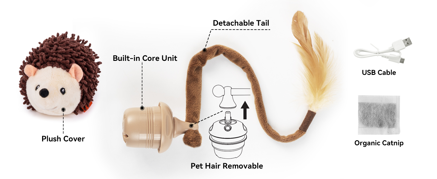 cat toy interactive hedgehog