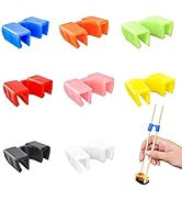 AccEncyc Reusable Chopstick Helpers 8 Pairs Training Chopstick Hinges Connector Multicolor Traini...