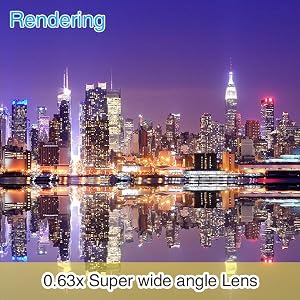 0.63x Super wide angle Lens