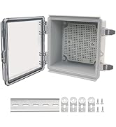LuSumtly Electrical Box, Outdoor Waterproof Box IP67 Junction Box with Mounting Plate,ABS Plastic...
