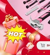 WORKPRO Pink Tool Kit - 236 Pieces Pink Tool Set with Easy Carrying Round Pouch, Household Tool K...