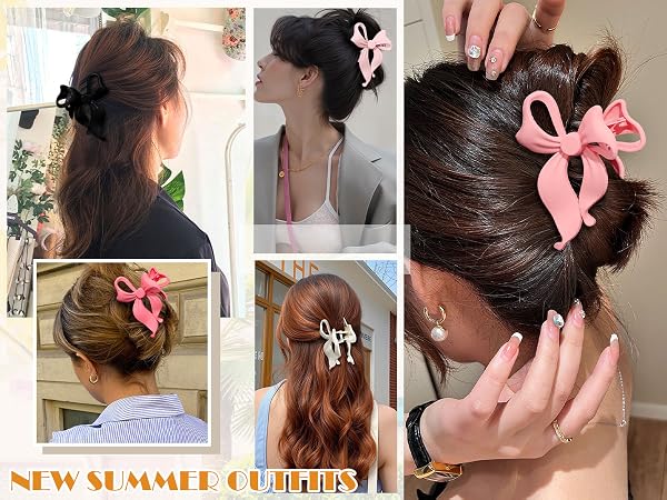 matte hair claw clips