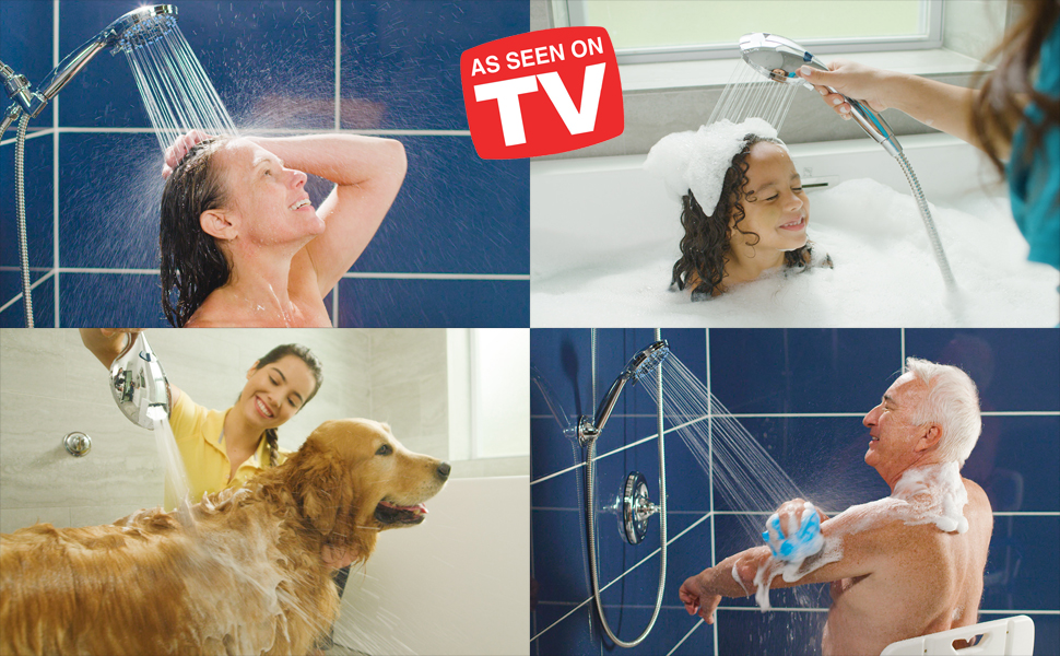 power wash shower, 1.8 gpm shower, dual showerhead