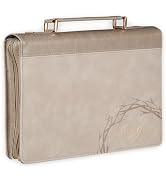 Christian Art Gifts Premium Inspirational Scripture Vegan Leather Bible Cover for Men & Women: Am...