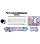 ArtSo Keyboard Wrist Rest and Mouse Pad with Wrist Support Set Ergonomic Coaster, Memory Foam Mou...
