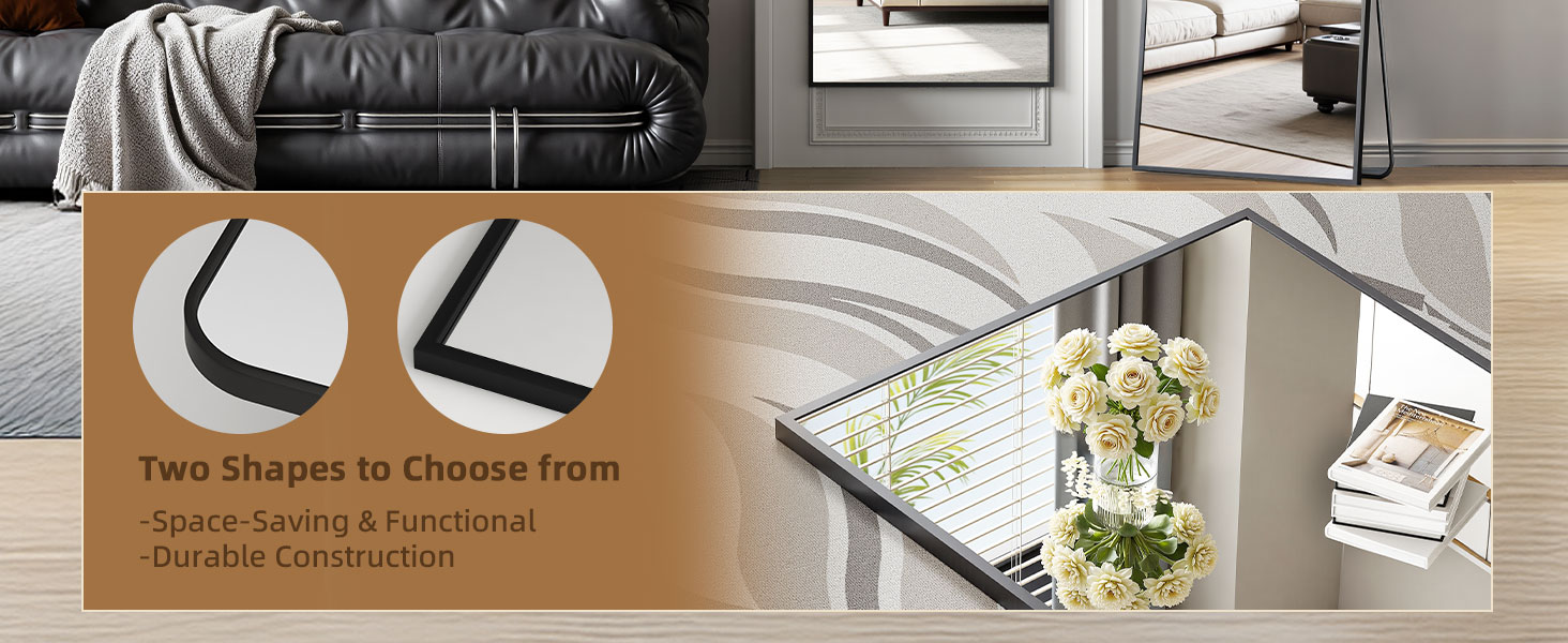 Antok Door Mirror, Full Length Mirror Over The Door, 49'' x 15'' Hanging Mirrors, Wall Mirrors