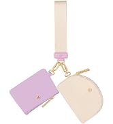 Hovmwey Keychain Wallet, Detachable Dual Pouch Wristlet Wallets for Women Men, Portable Mini Zip ...