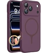 Miracase Magnetic for iPhone 18 Pro Case, Silicone, Burgundy | Compatible with MagSafe, Soft Micr...