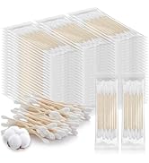 Cotton Swabs Travel Size,Individually Wrapped Cotton Swabs Bulk 10 Pcs Per Pack,Double Tipped Woo...