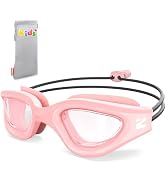 ZIONOR Kids Swim Goggles with Bungee Strap, G1mini Go Crystal Lens Anti-Fog Comfortable Kids Gogg...