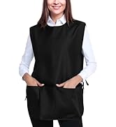 BOHARERS Smock Cobbler Apron for Women men-with Side Ties and 3 Pockets for Chef kitchen,Cleaning...