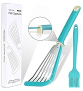 Maywe Tanso Fish Spatula,600? Heat Resistant Silicone Fish Spatula with Basting Brush,for Nonstic...
