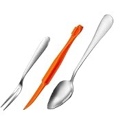 Grapefruit Spoons Serrated Edge Stainless Steel Fruit Fork Grapefruit Utensils Tool Dessert Spoon...