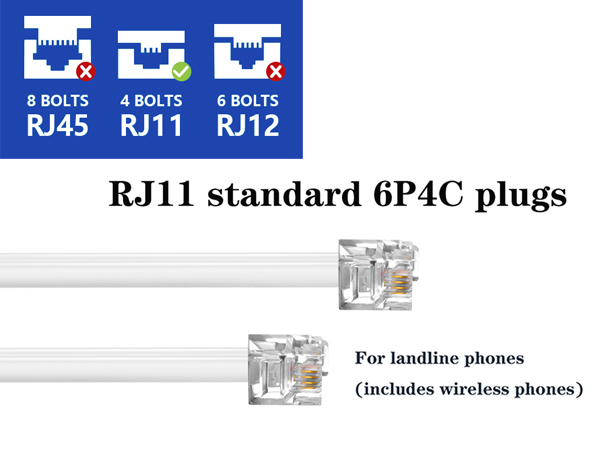 Yumiwoow RJ11 6P4C Telephone Wires