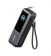 Anker Laptop Power Bank, 25,000mAh Portable Charger with Triple 100W USB-C Ports, Built-in Retrac...