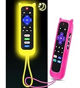 ONEBOM 2Pack Cover for Roku Remote with Cat Ears Design, Silicone Skin Case Fit with Hisense/TCL ...