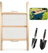 Large Soil Sifter for Gardening, Rock Dirt Soil Sifter Fits Wheelbarrow, Heavy Duty Garden Dirt S...