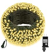 MGYIF 66FT 200 LED Christmas Lights, Twinkle Xmas Lights with 8 Modes and Timer, Outdoor Waterpro...