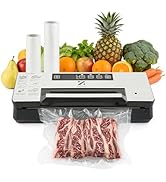 Zachvo Dual Pump Vacuum Sealer for Food Storage & Sous Vide, Handle Lock, Double Heat Seal 5mm Wi...