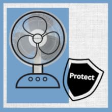 comfort zone portable table fan is designed to be sturdy and safe