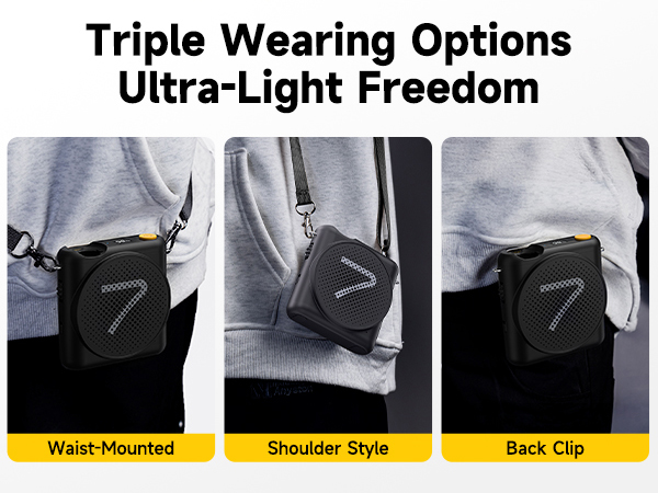Triple Wearing Options Ultra-Light Freedom