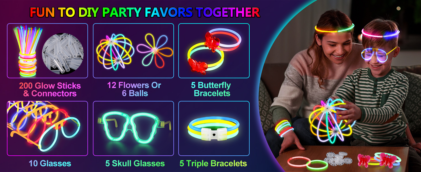 glow in the dark party favors