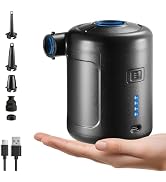 Portable Air Pump for Inflatables, Rechargeable Air Mattress Pump, 6000mAh | 400L/min Battery Pow...