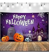 KatchOn, Scary Happy Halloween Backdrop - XtraLarge, 72x44 Inch | Spooky Pumpkin Happy Halloween ...