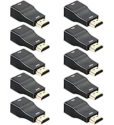 URELEGAN HDMI to VGA 10-Pack, HDMI to VGA Adapter Converter 1080P Male to Female Cord for Compute...