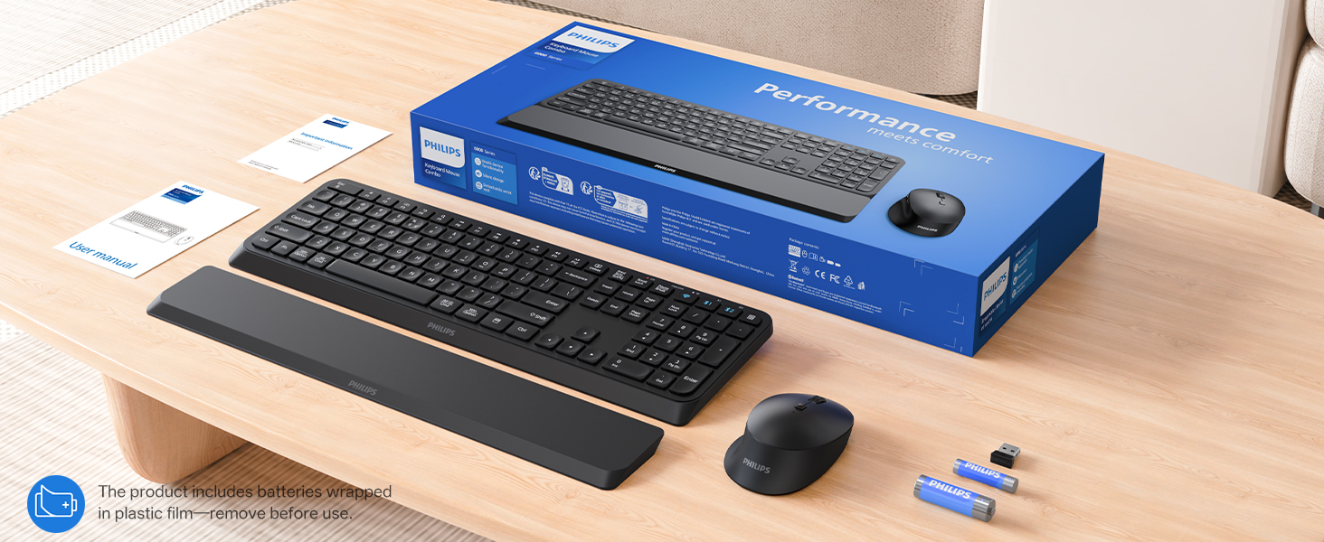 PHILIPS bluetooth keyboard and mouse combo